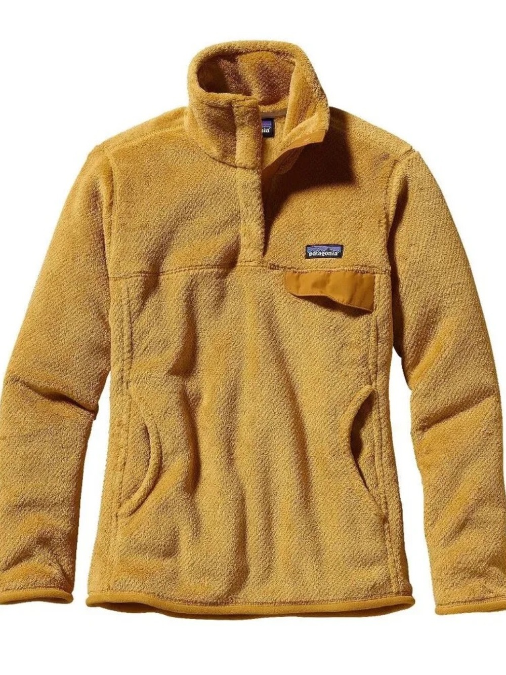 Patagonia Re-Tool Snap T Fleece Pullover Yellow Prarie Gold Women’s size XL